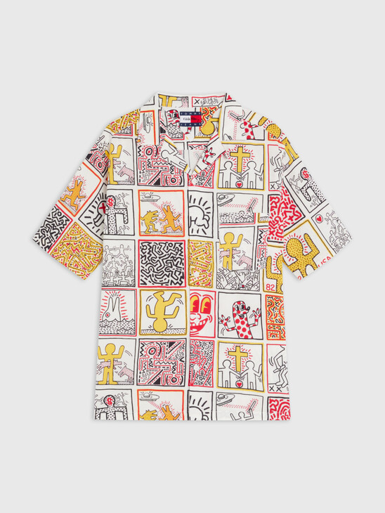 Tommy X Keith Haring One Man Show Print Dual Gender Relaxed Short Sleeve Shirt