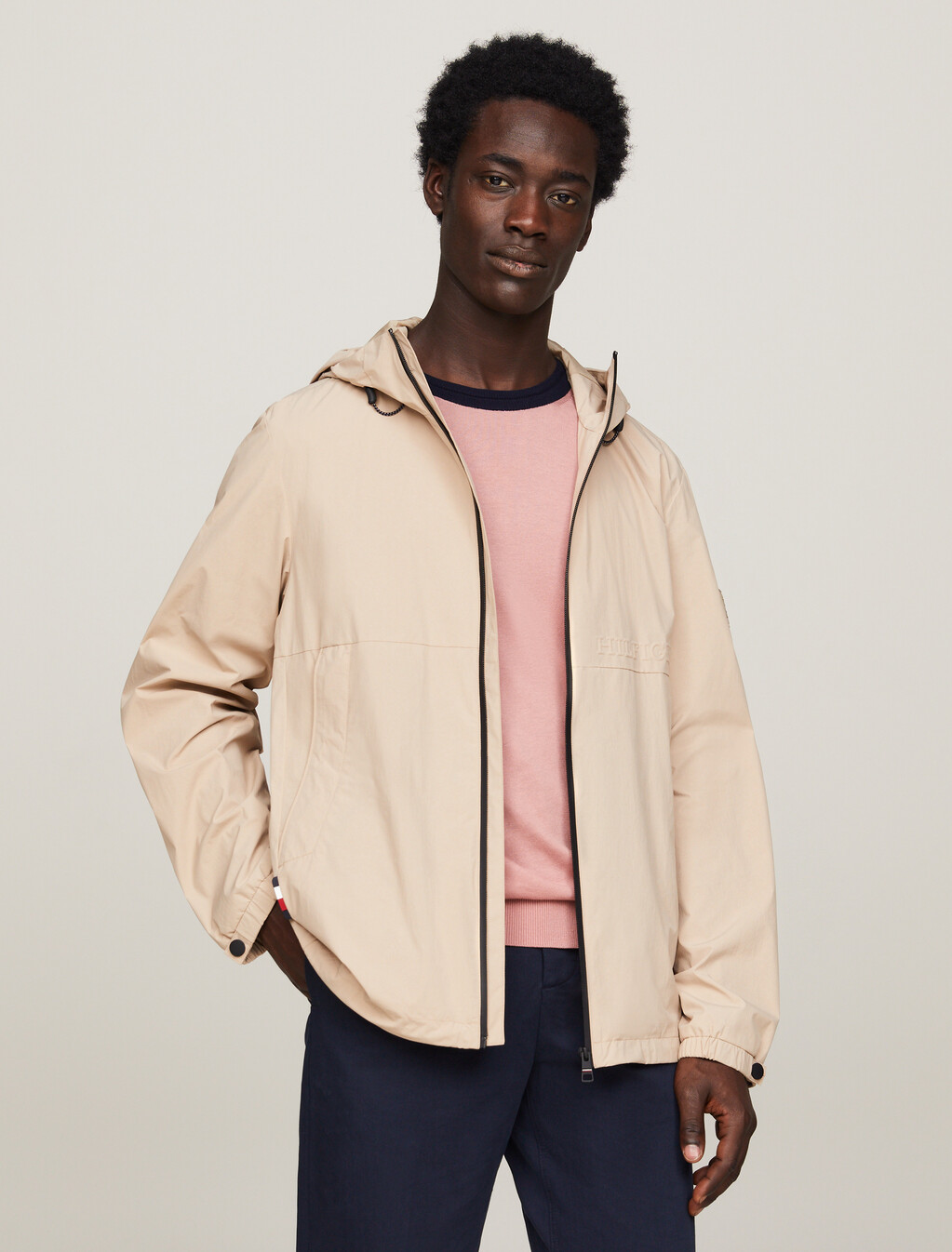 Water Resistant Packable Hooded Portland Jacket, Batique Khaki, hi-res