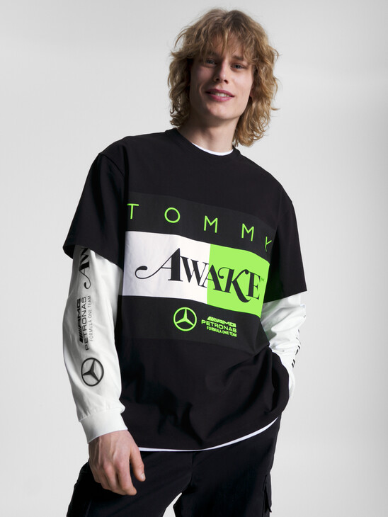 TOMMY X MERCEDES-AMG F1 X AWAKE NY FLAG T-SHIRT