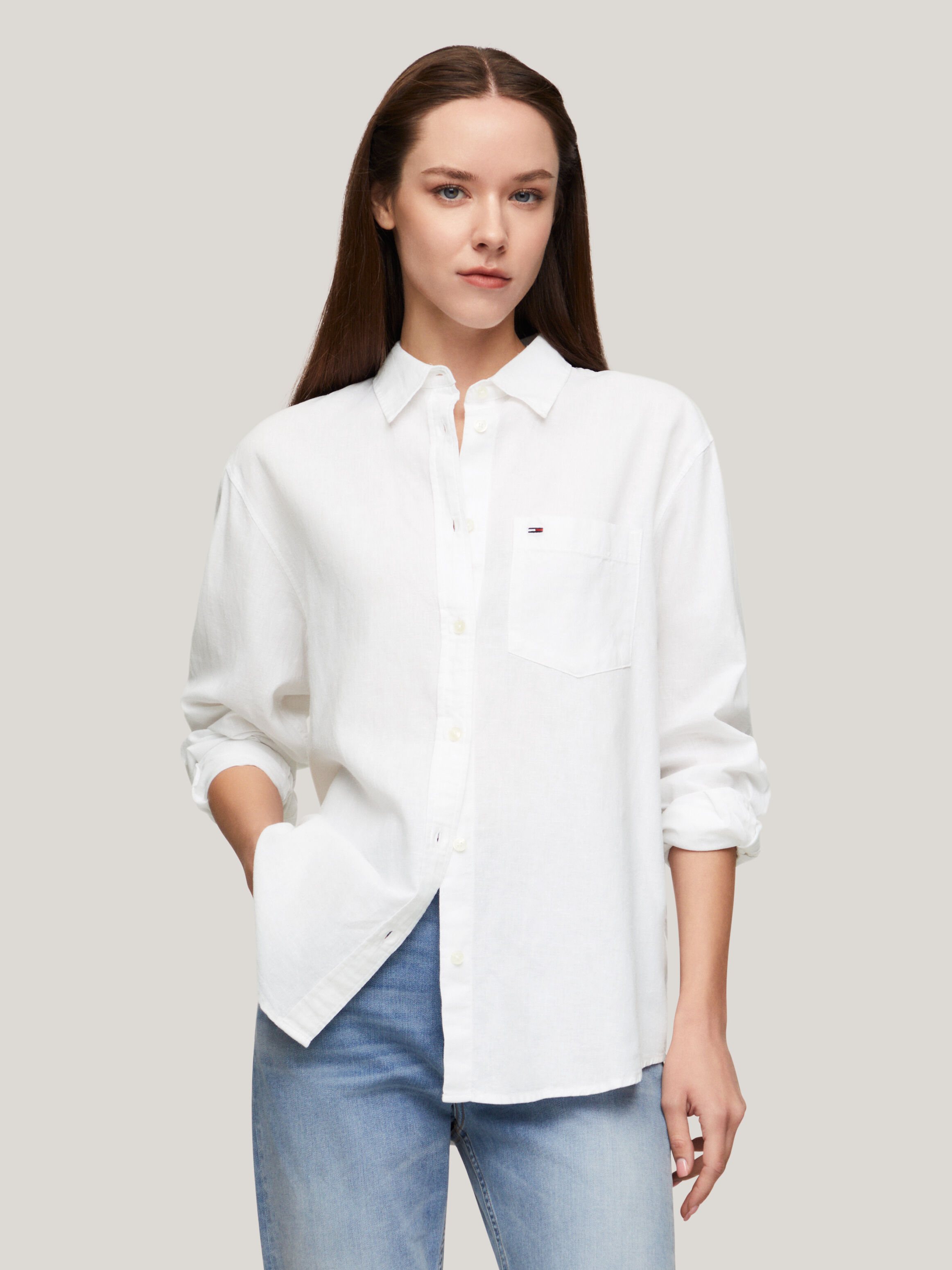 Tommy hilfiger outlet boyfriend shirt