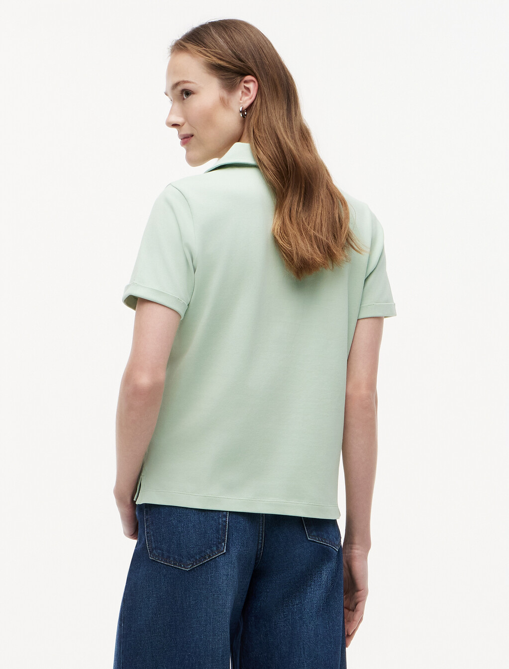 Lurex Varsity Regular Polo, Gentle Jade, hi-res