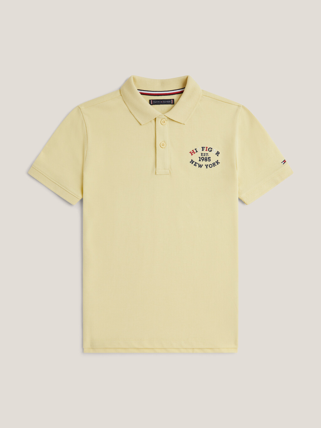 Hilfiger Monotype Logo Embroidery Regular Polo, Lemon Zest, hi-res