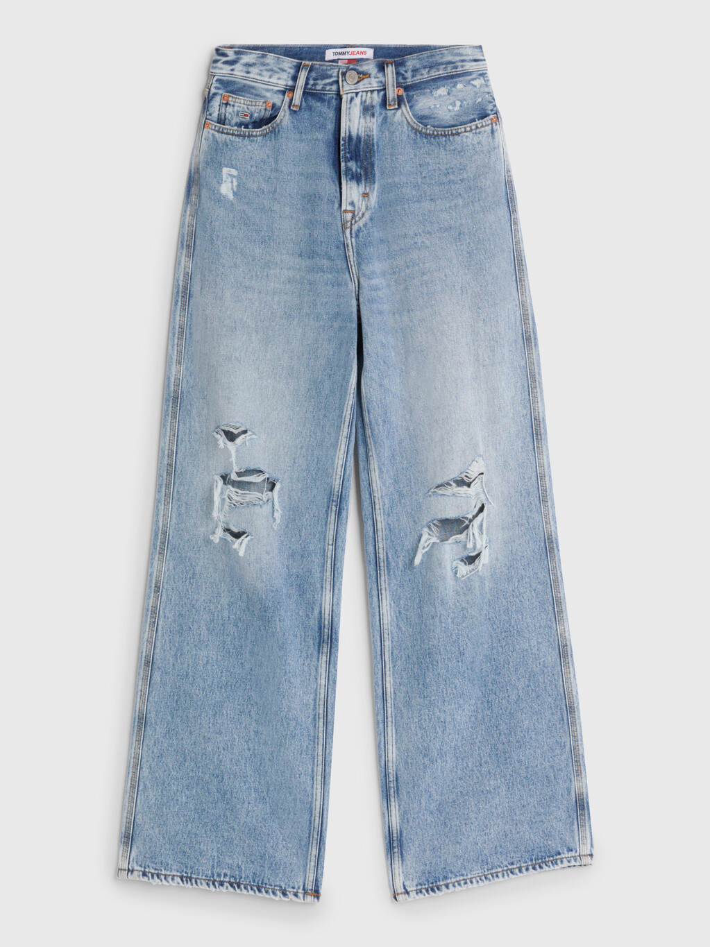 Claire High Rise Wide Leg Ripped Jeans, Denim Light, hi-res