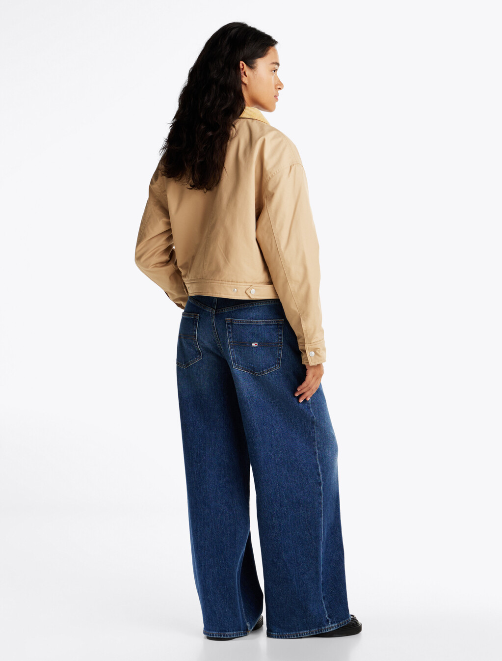 Corduroy Collar Twill Jacket, Incense, hi-res