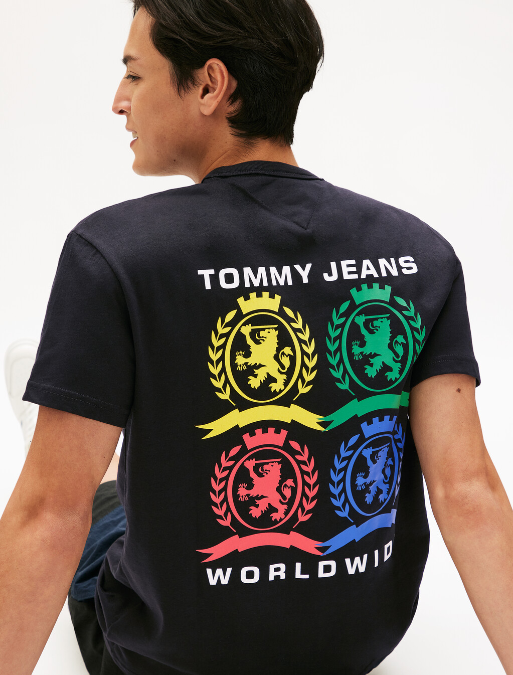 Varsity Crest Back Logo T-Shirt, Black, hi-res