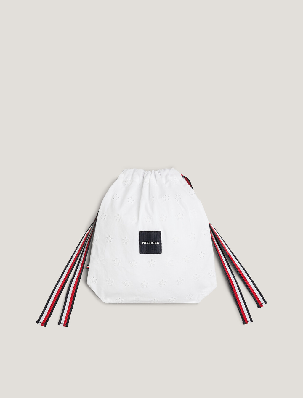 Broderie Anglaise TH Monogram Shortall Gift Bag, White, hi-res