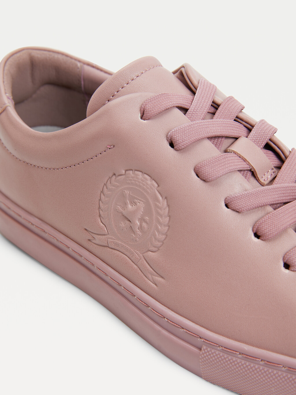Elevated Crest Leather Trainers