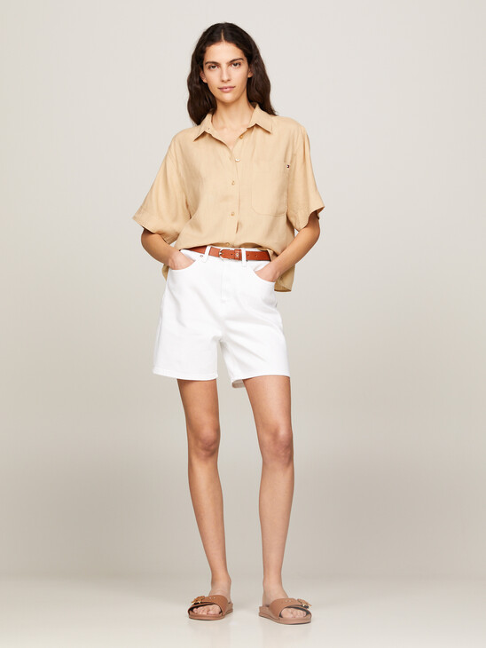 Linen Relaxed Fit Short Sleeve Shirt
