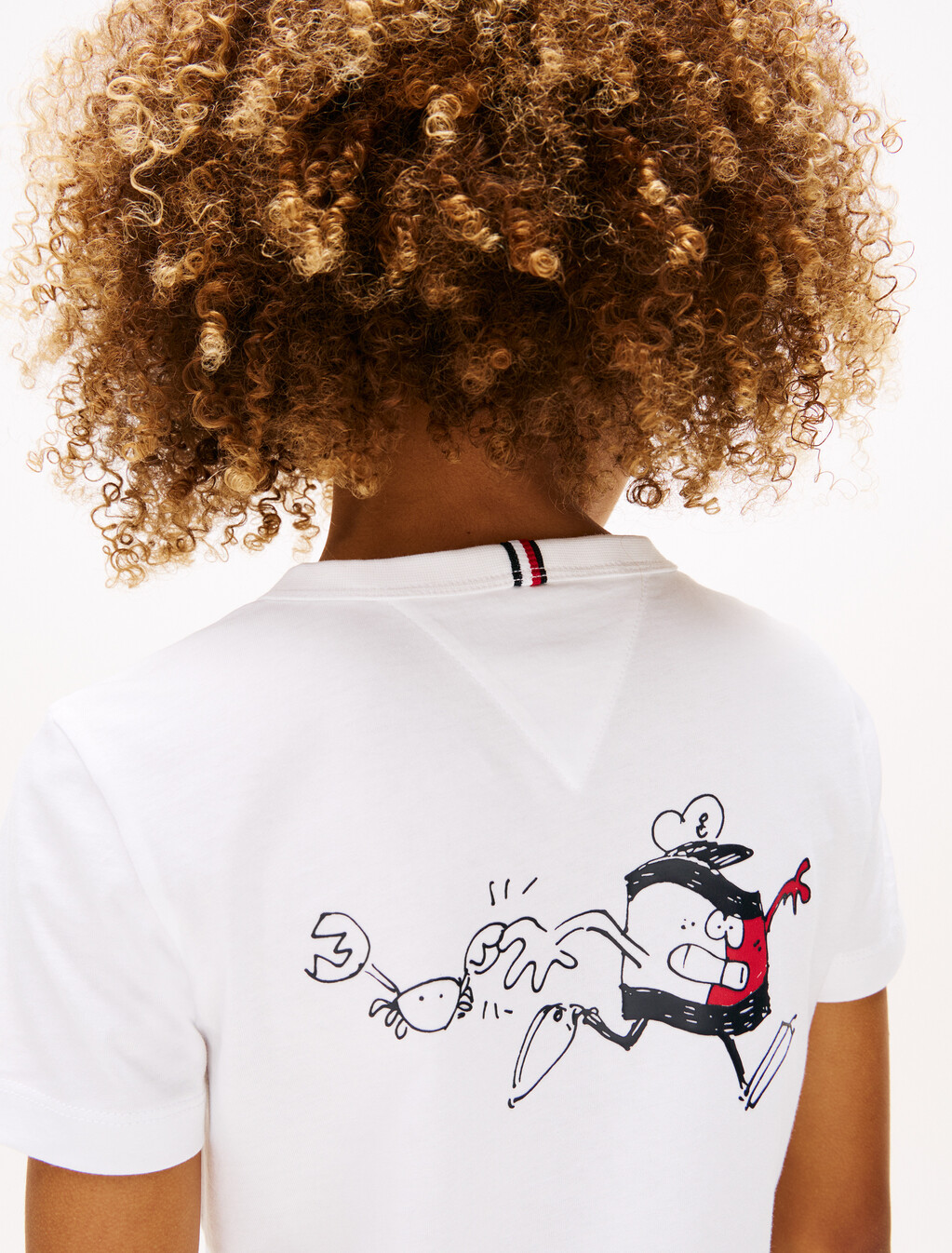 Flag Character Back Logo T-Shirt, White, hi-res