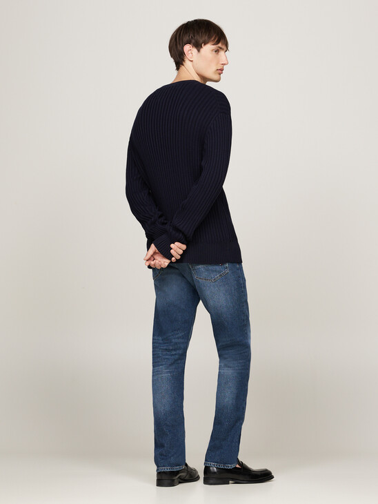 Chunky Rib-Knit Relaxed Jumper