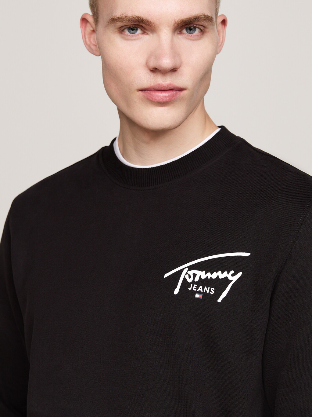 Signature Logo Back Graphic Sweatshirt, Black, hi-res