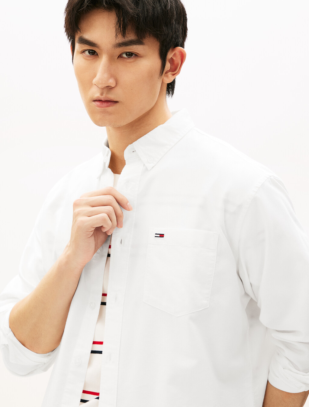 Relaxed Oxford Shirt, Ecru, hi-res
