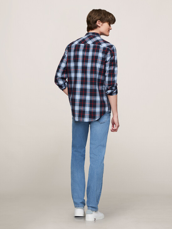 Regular Cotton Poplin Check Shirt