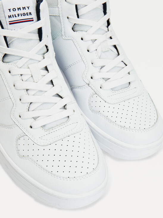 Cupsole High-Top Leather Basketball Trainers