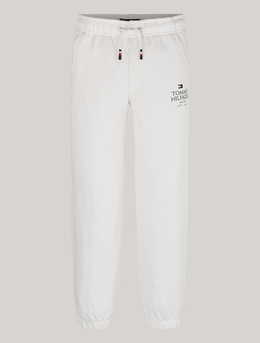 Hilfiger Logo Cuffed Joggers, Ancient White, hi-res