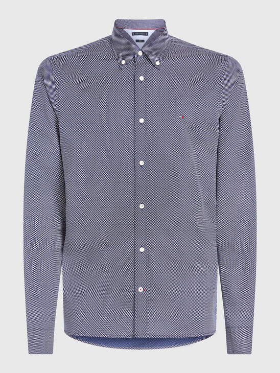 Micro Print Slim Fit Shirt