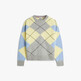 Light Grey Htr/Yellow/Blue Argyle