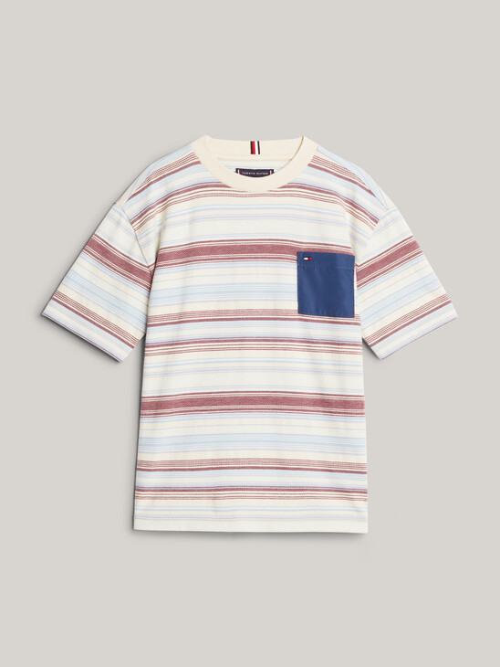 Stripe Contrast Pocket T-Shirt