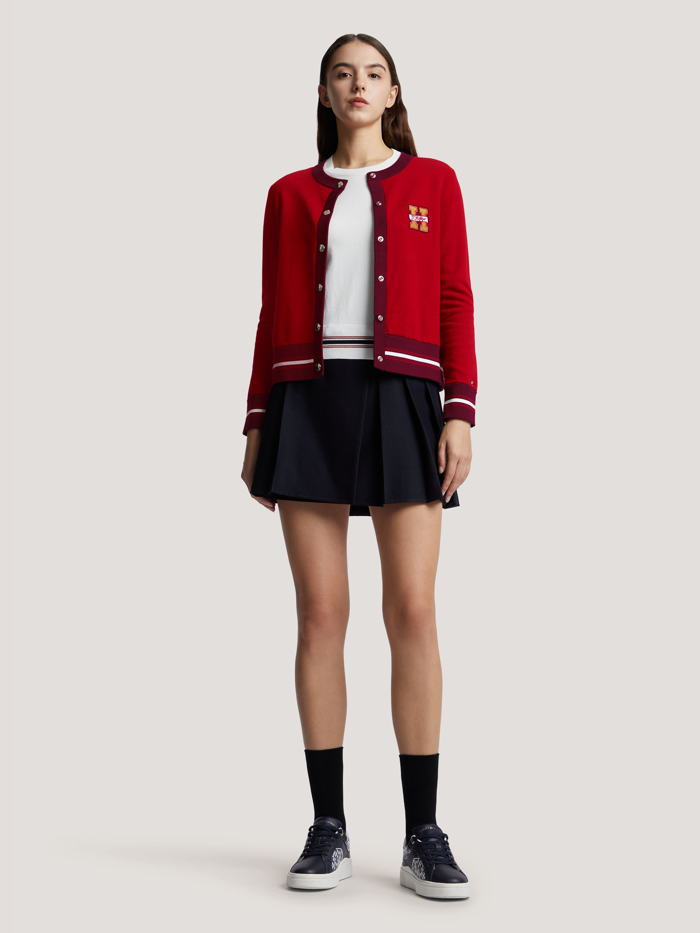 Tommy hilfiger varsity jacket womens top