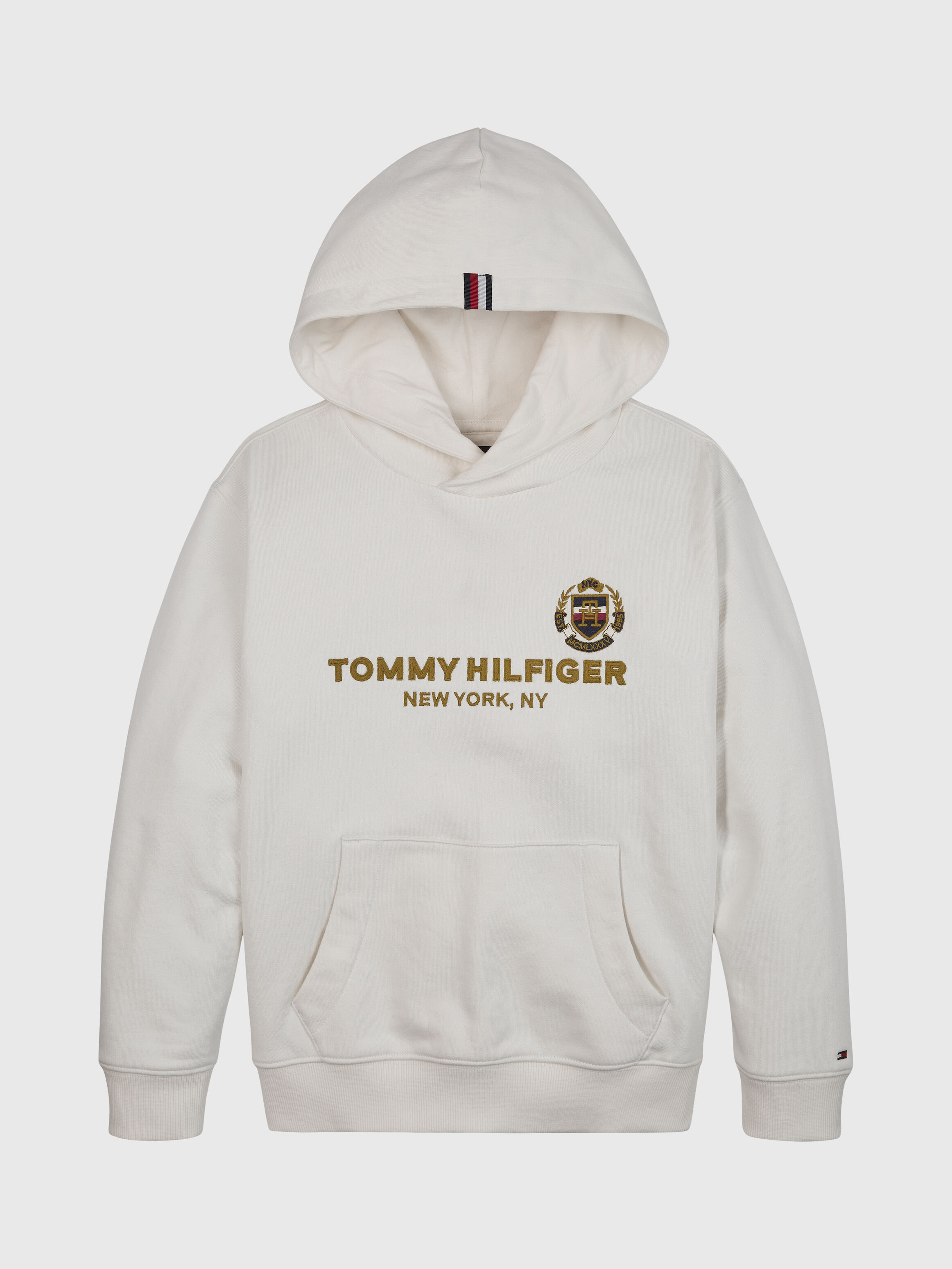 Boys New York Crest Hoodie natural Tommy Hilfiger