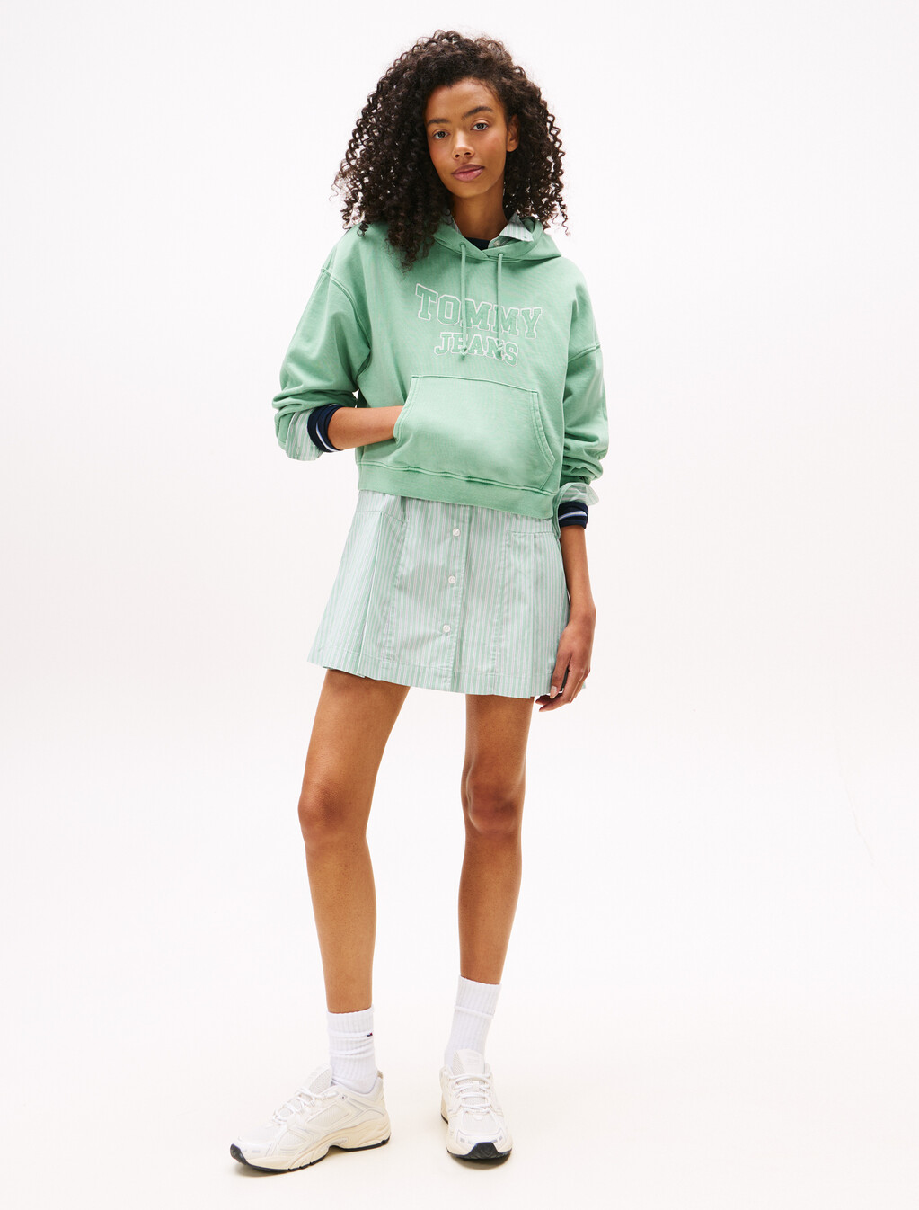 Varsity Appliqué Logo Boxy Hoody, Cloudy Jade, hi-res