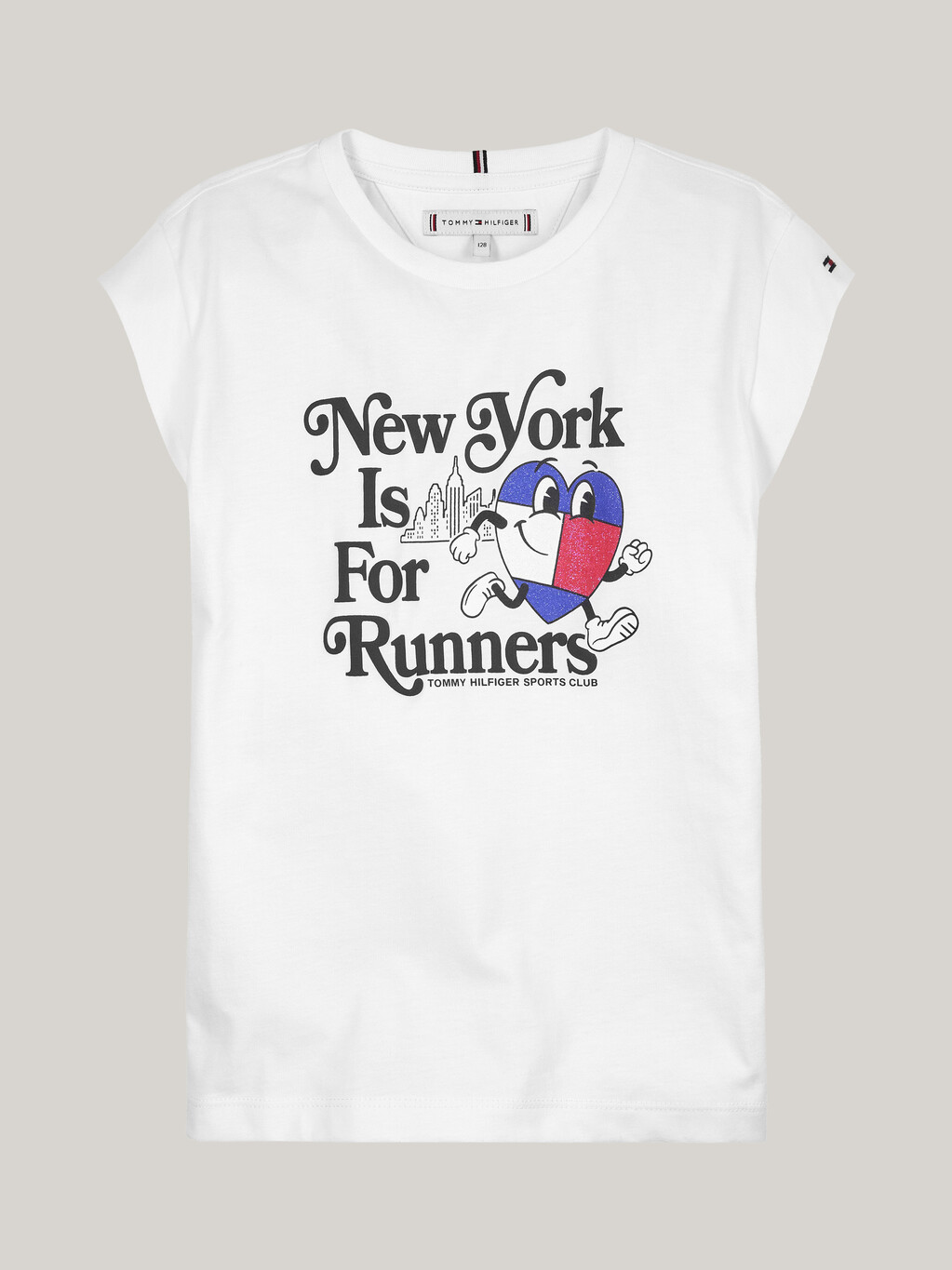 Girls New York Graphic T-Shirt, White, hi-res