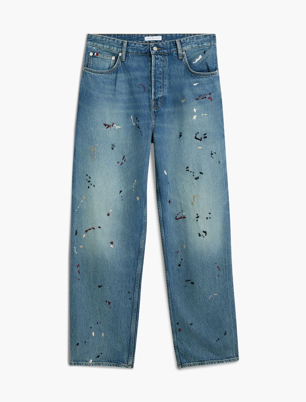 Grand Embroidery Loose Jeans, Keith Indigo, hi-res