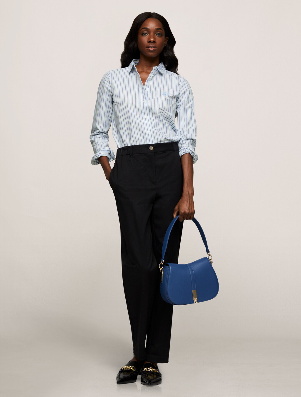 Stripe Regular Shirt, Classic Shirting Stp/ Vessel Blue, hi-res