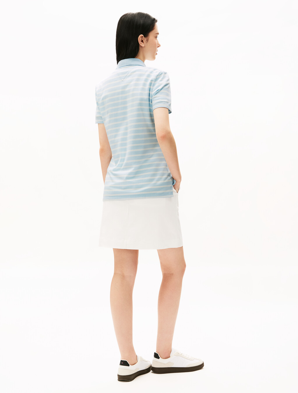 Stripe Short Sleeve Slim Polo, Keepsake Blue Multi, hi-res