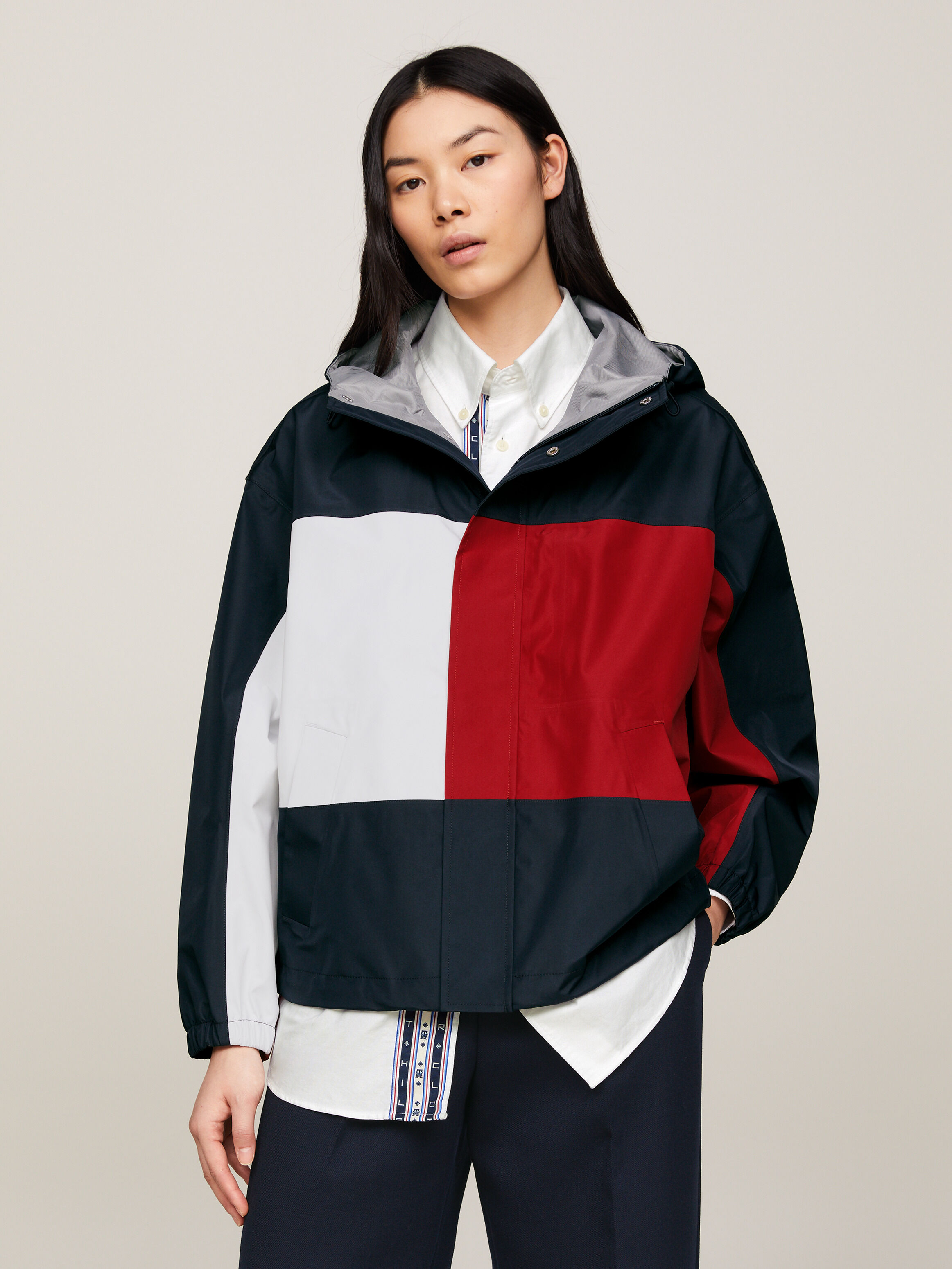 Tommy hilfiger jacket logo on back shop