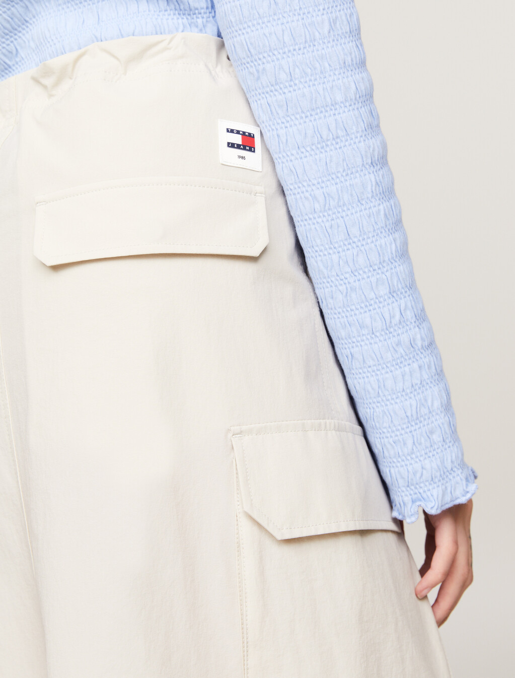 Casual Fit Parachute Cargo Skirt, Newsprint, hi-res