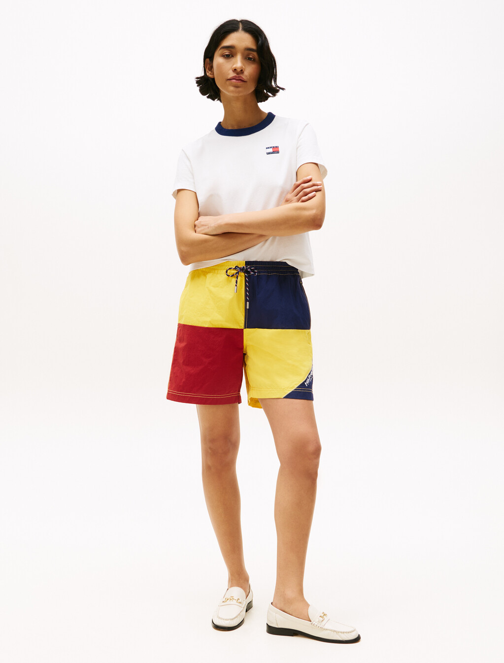 Hilfiger Sailing Colour-Blocked Shorts, Soft Sunflower / Multi, hi-res