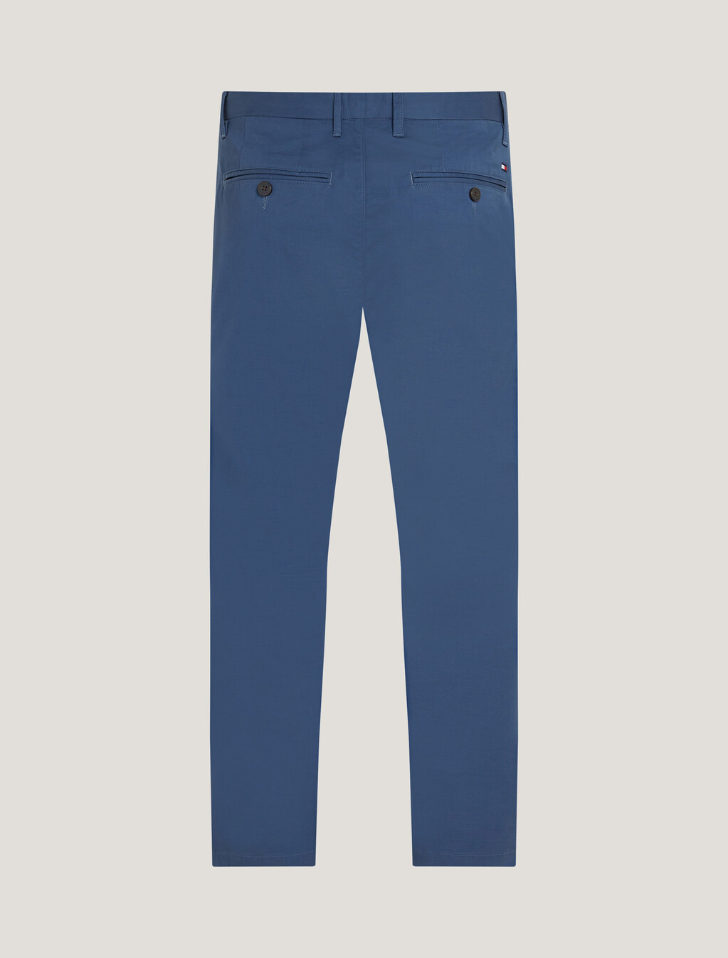 Stretch Cotton Denton Trousers, Aegean Sea, hi-res