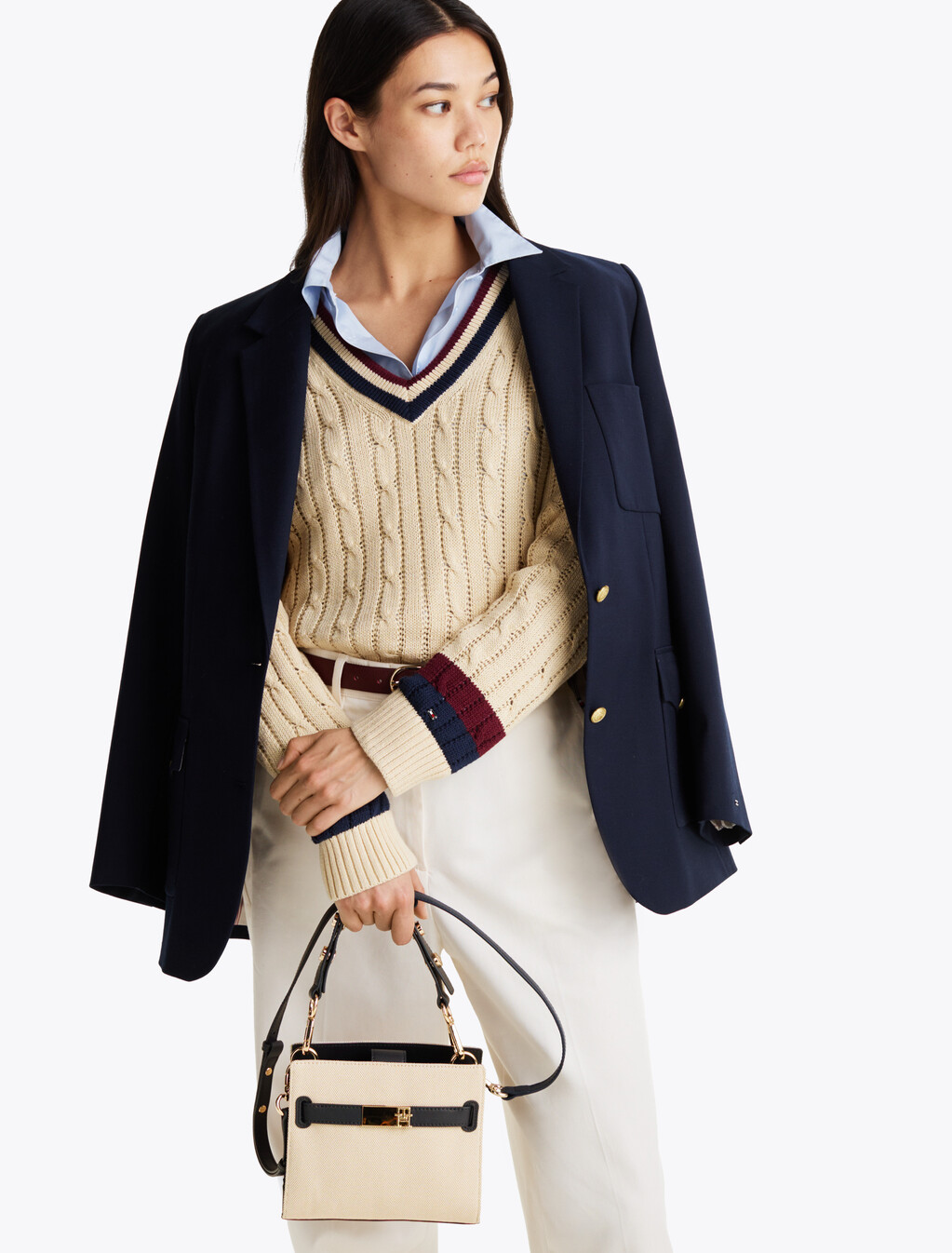 Heritage Mini Satchel, Space Blue/Canvas, hi-res