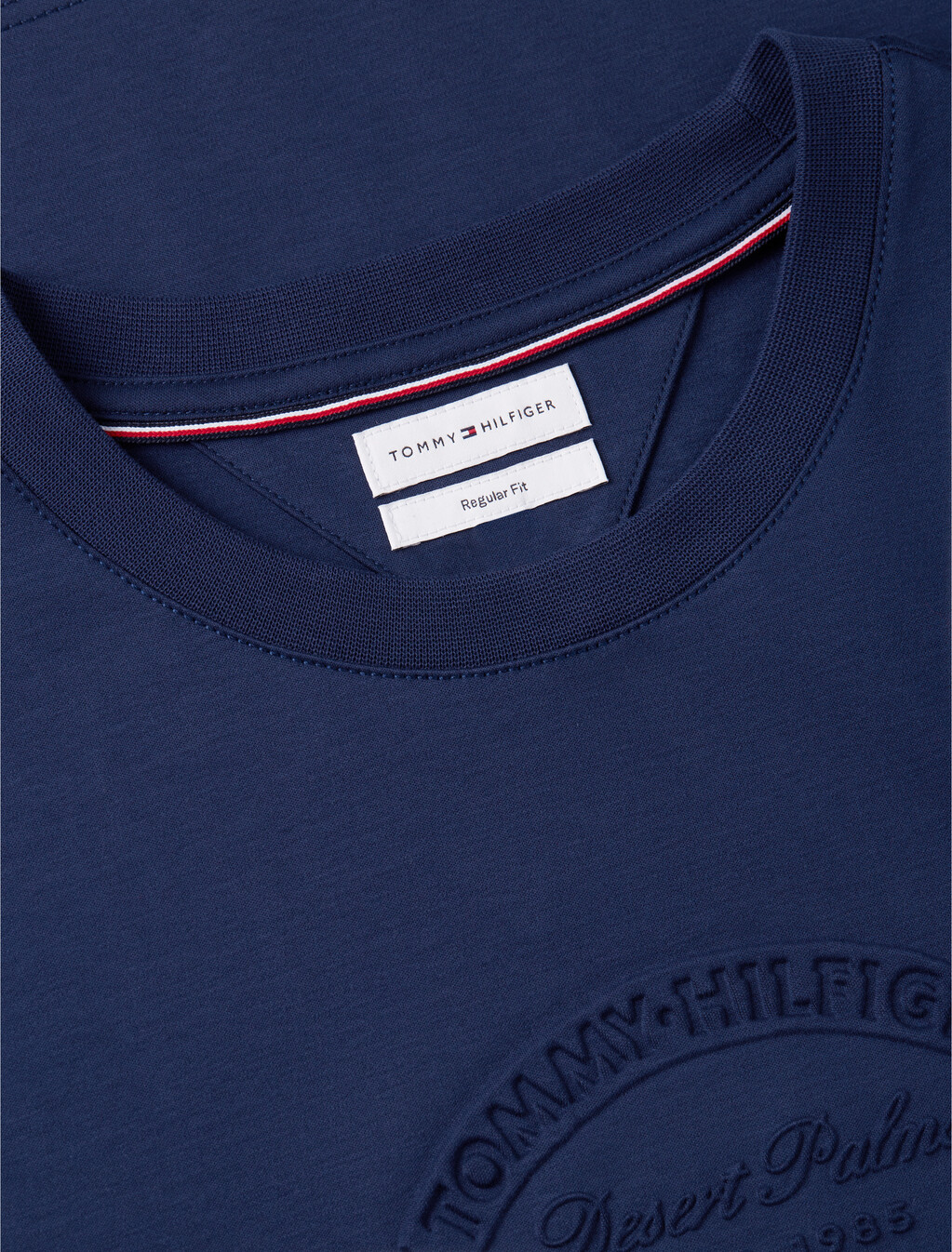 Embossed Logo Interlock T-Shirt, Carbon Navy, hi-res
