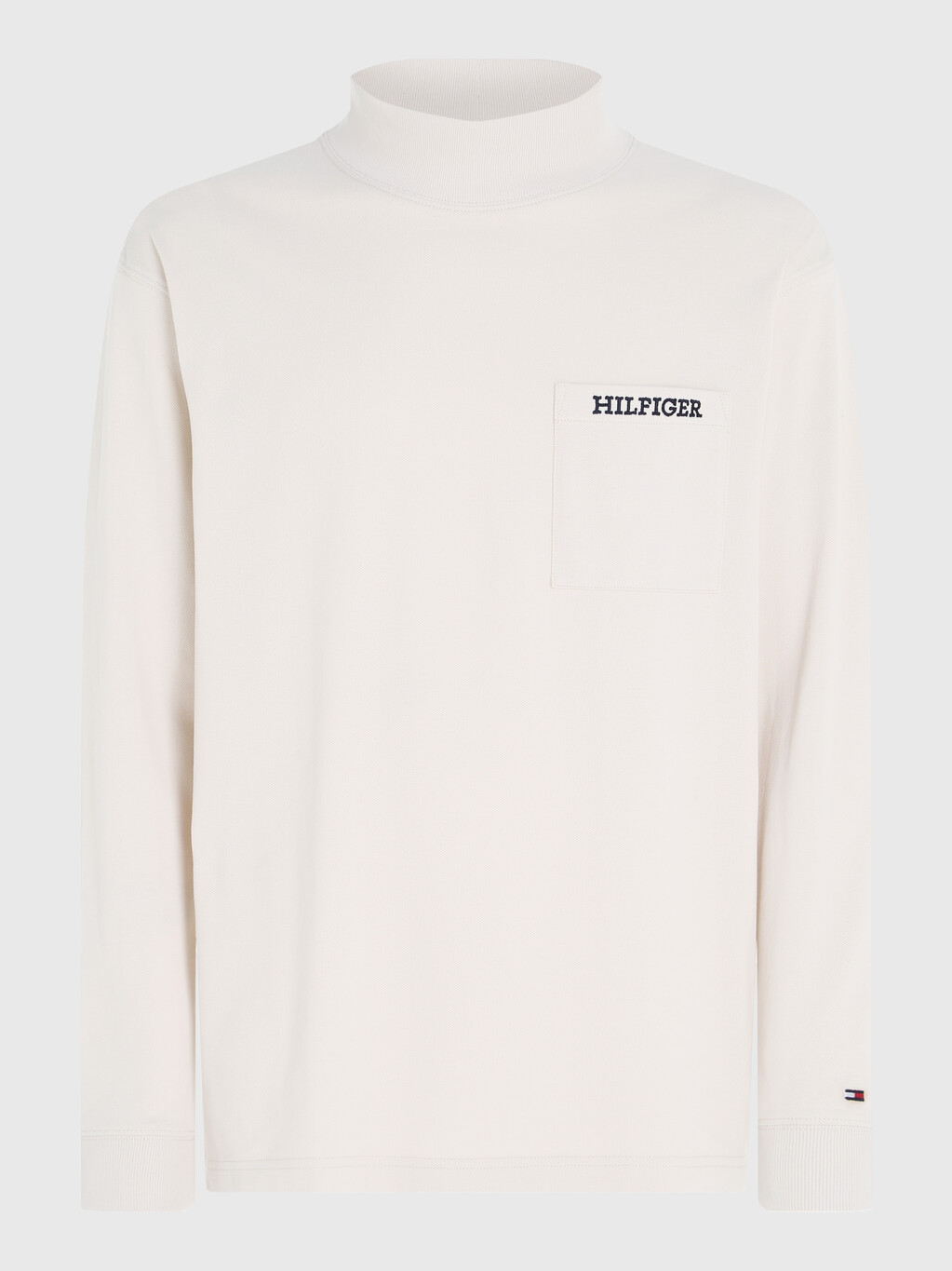 Hilfiger Monotype 經典版型長袖 T 恤, Cashmere Creme, hi-res