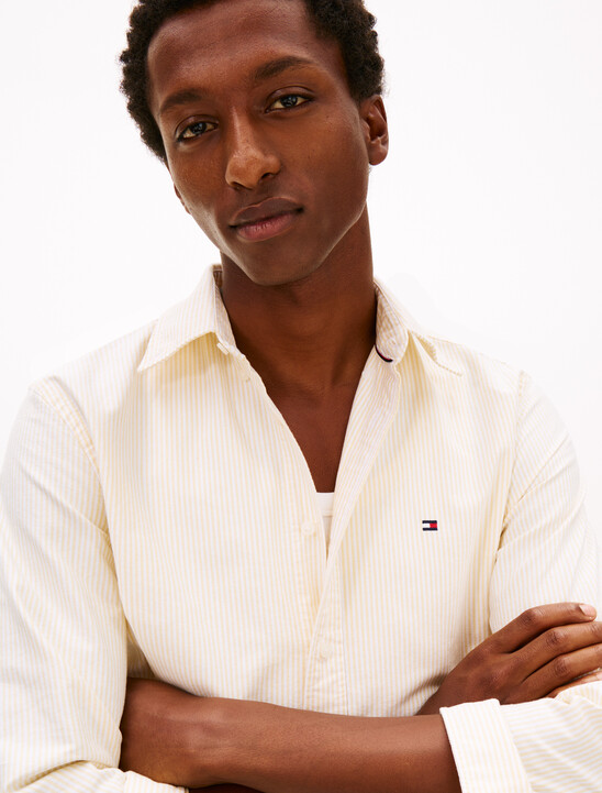 亞洲版型經典條紋牛津襯衫