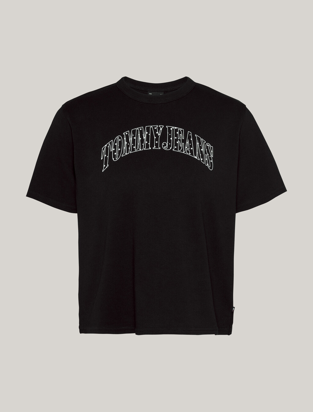 Logo Appliqué Boxy T-Shirt, Black, hi-res