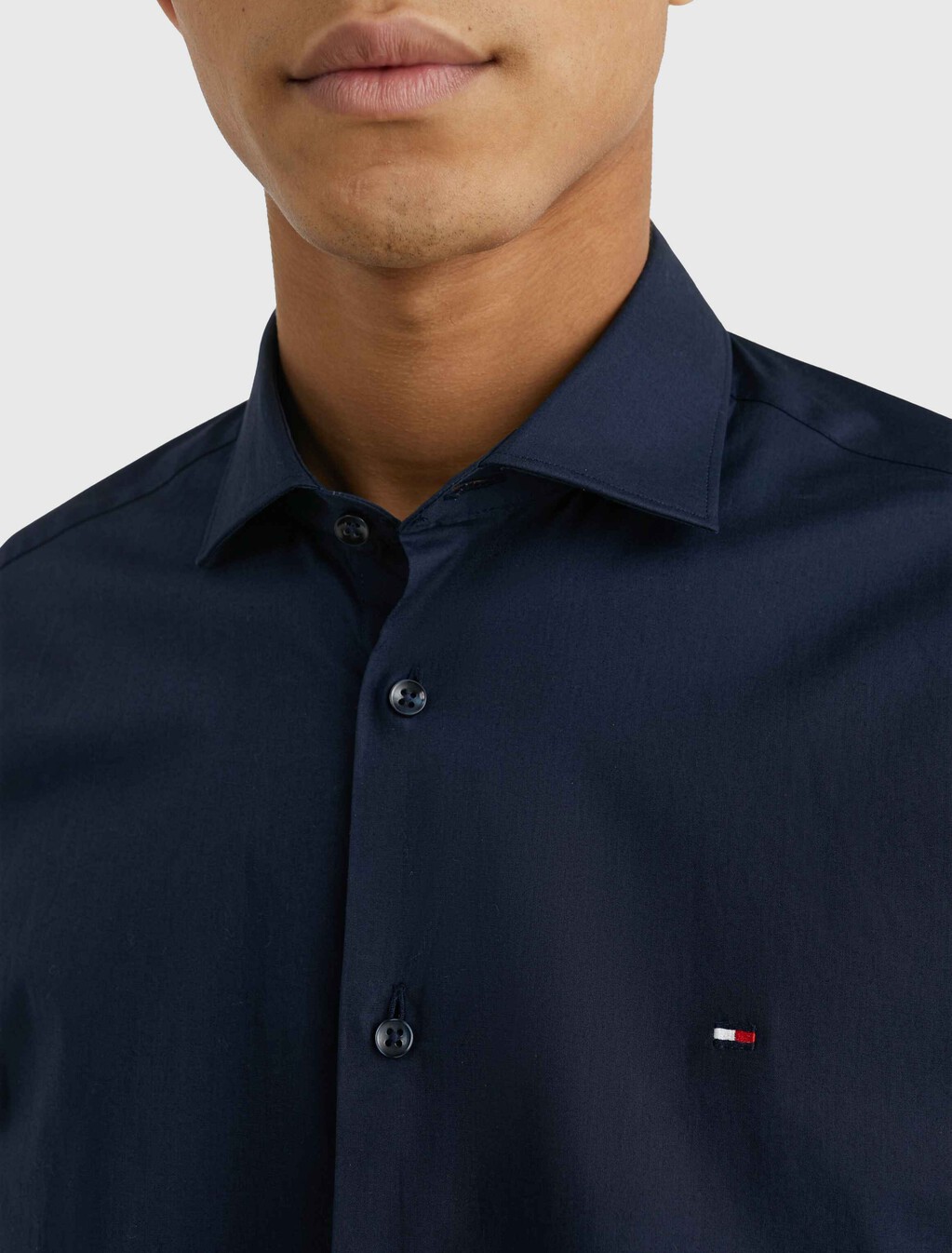 TH Flex Poplin Shirt, Navy Blazer, hi-res