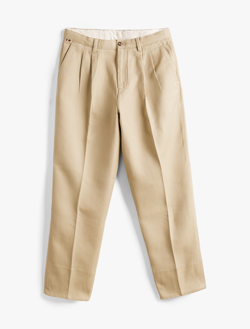 Twill Wide Leg Trousers, Sandalwood, hi-res