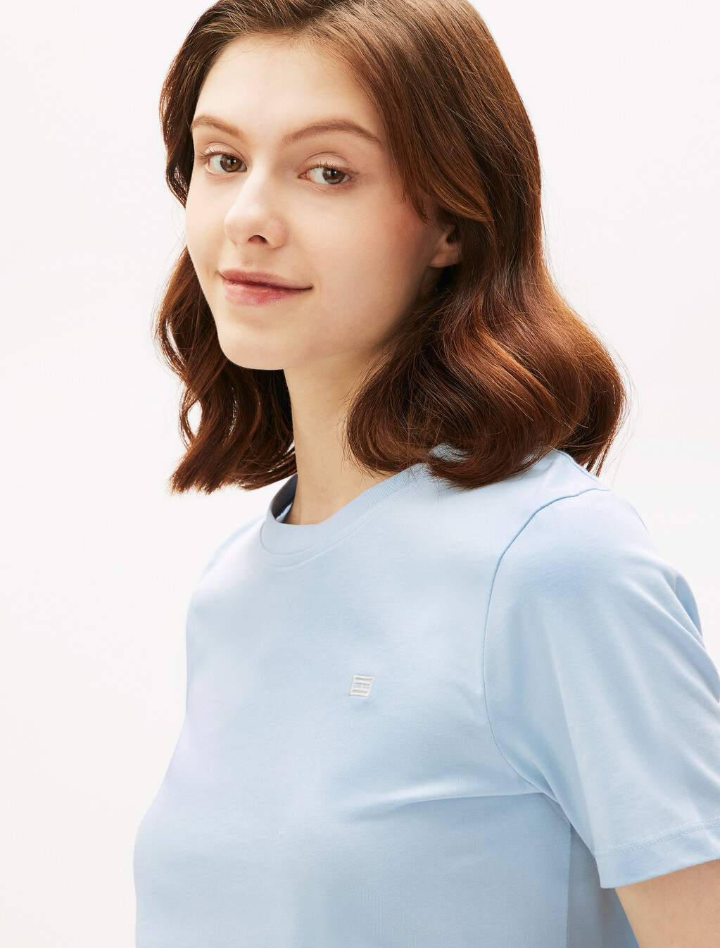 Contrast Flag T-Shirt, Breezy Blue, hi-res