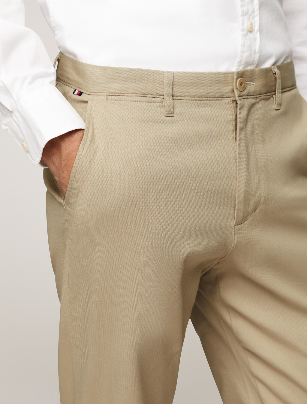 Stretch Denton Straight Pant, Sandalwood, hi-res