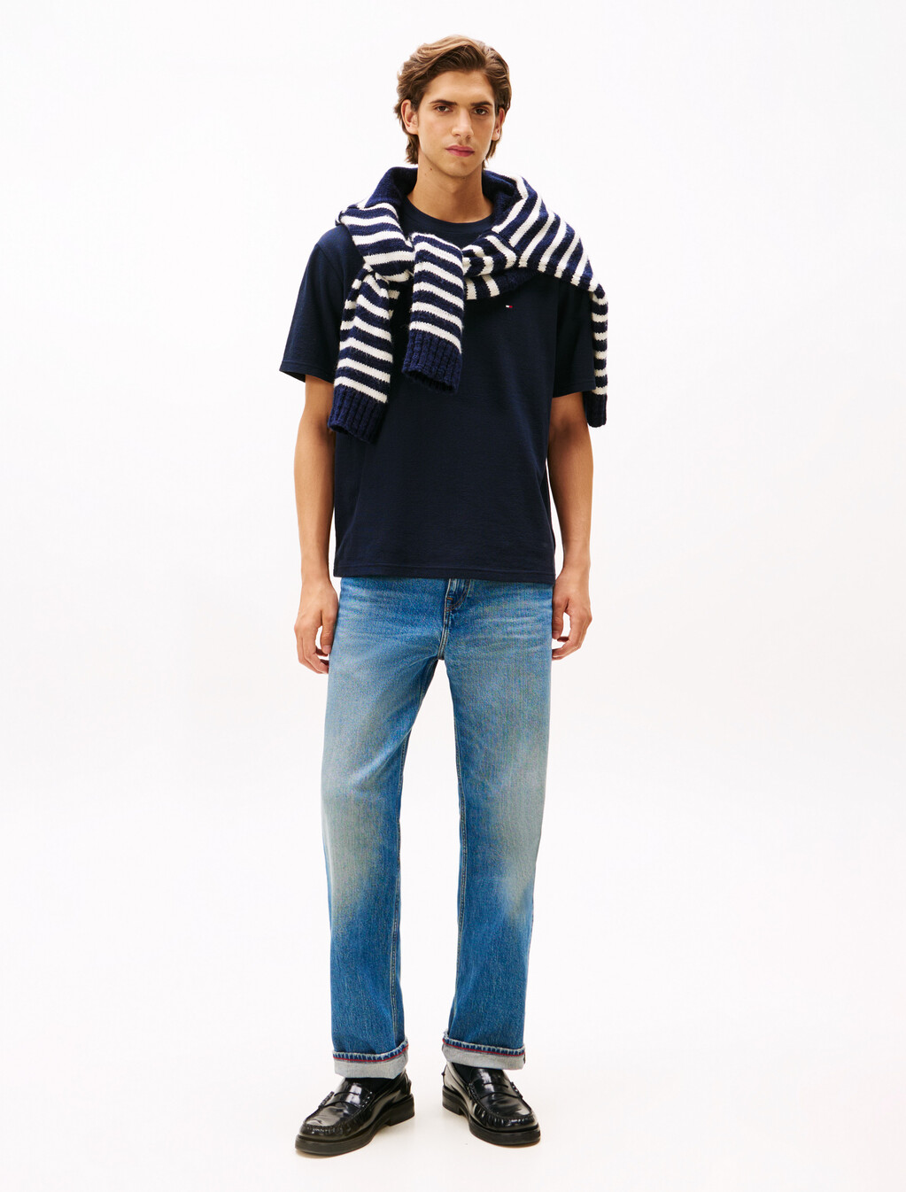 Textured Crepe T-Shirt, Desert Sky, hi-res