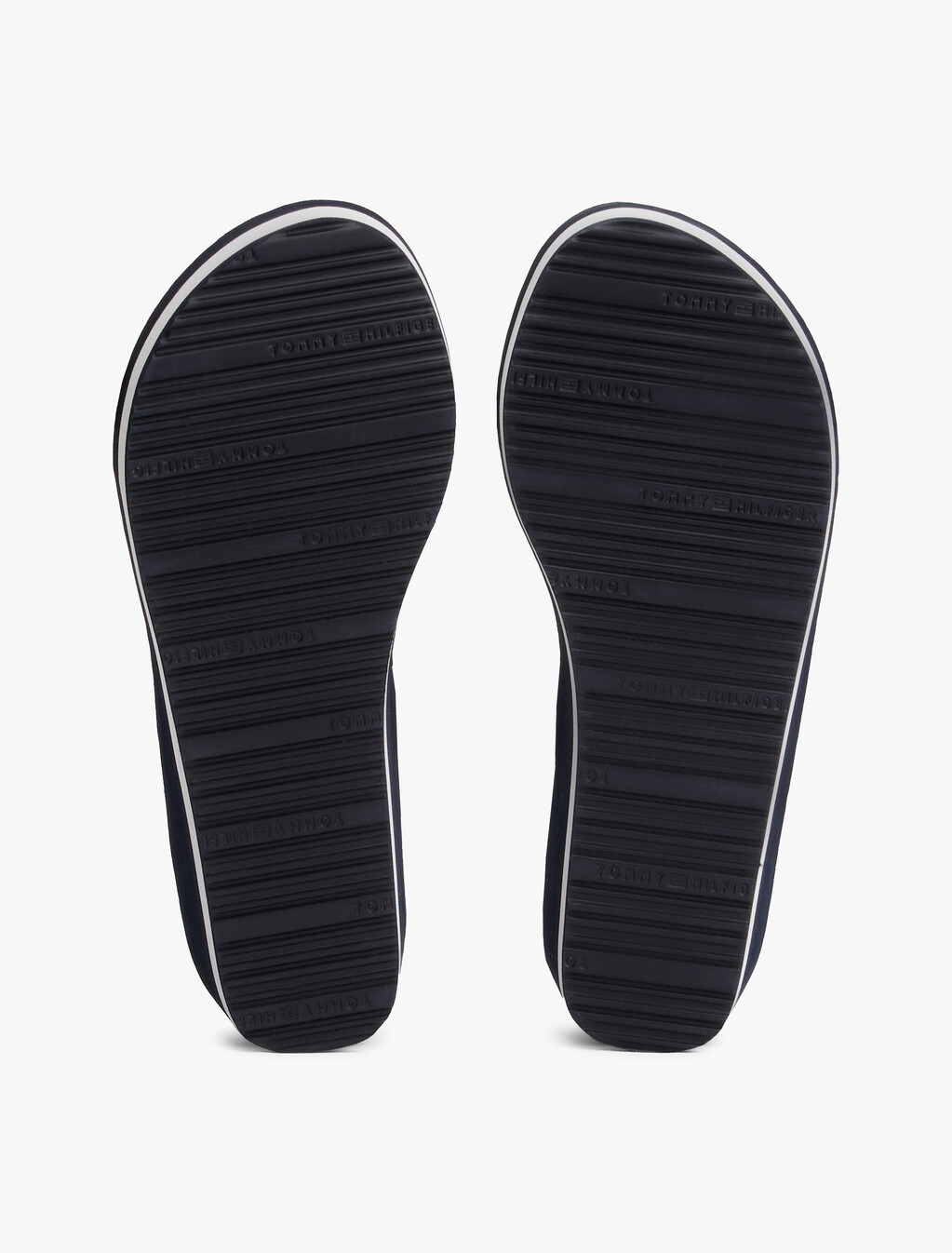Stripe Logo Webbing Wedge Flip-Flops, Space Blue, hi-res