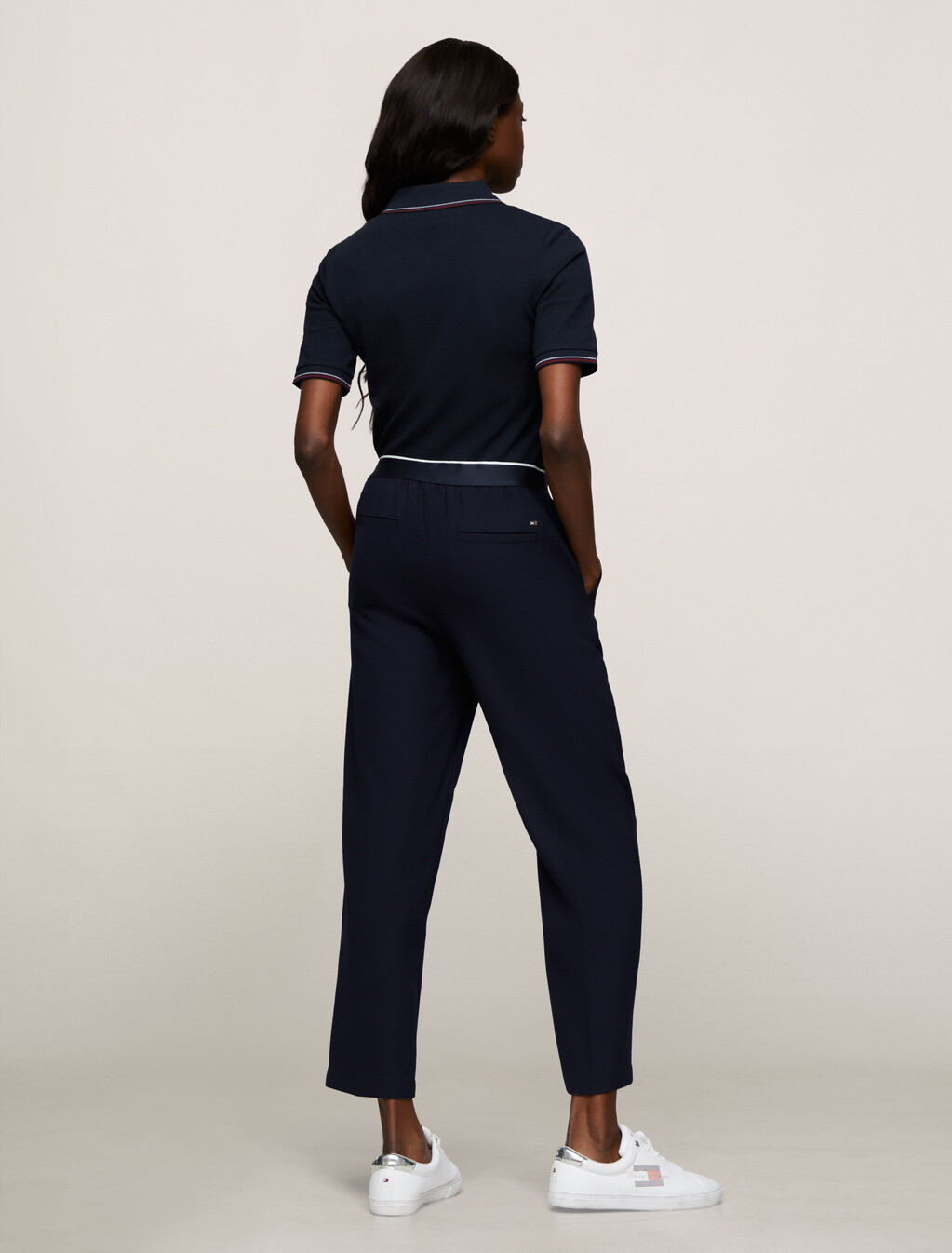 Tipped Slim Fit Patch Pocket Polo, Desert Sky, hi-res