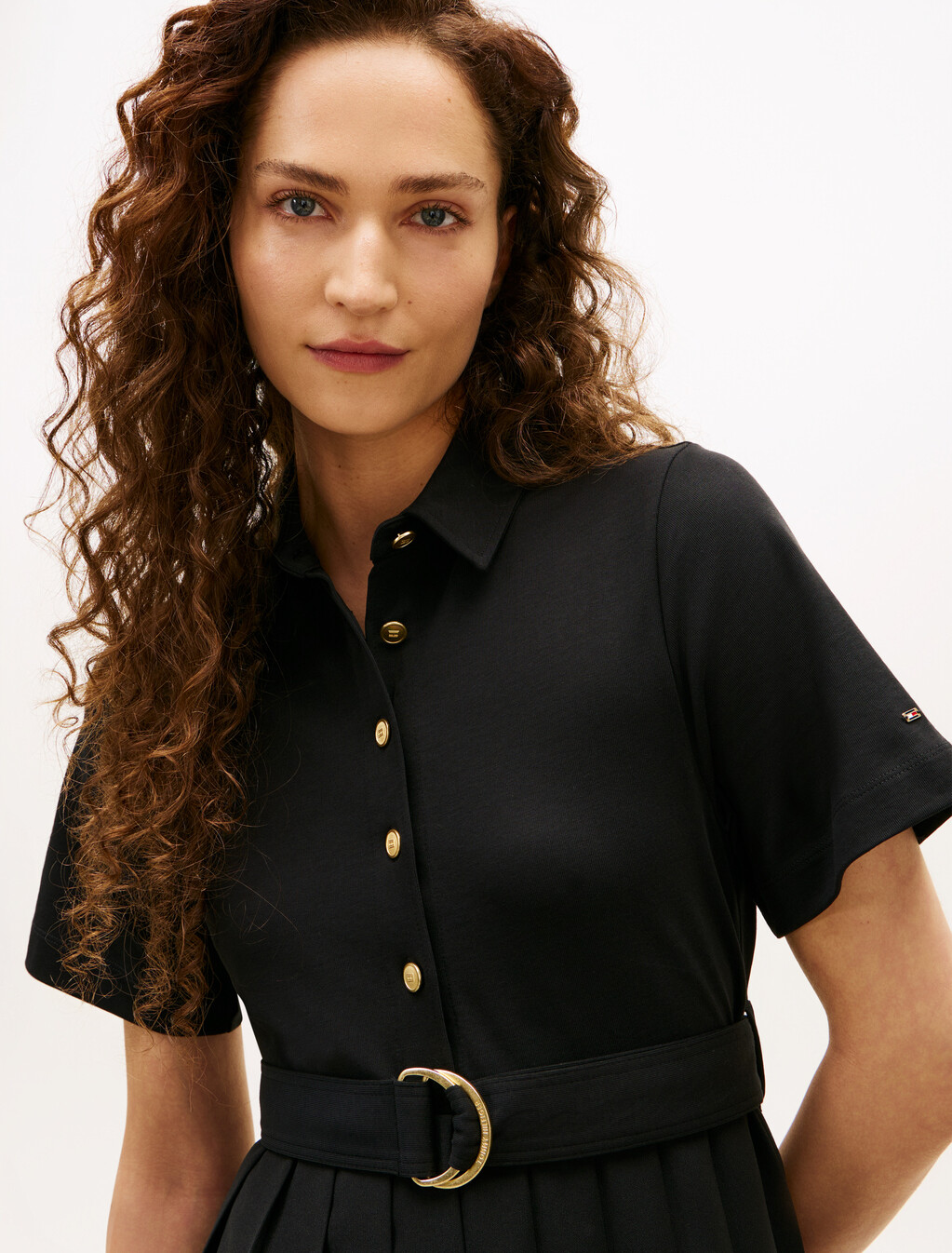 Asia Fit Mixed Media Utility Dress, Black, hi-res