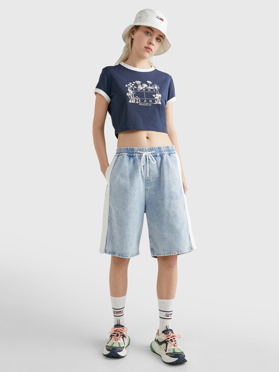 HOMEGROWN LOGO FITTED CROPPED T-SHIRT