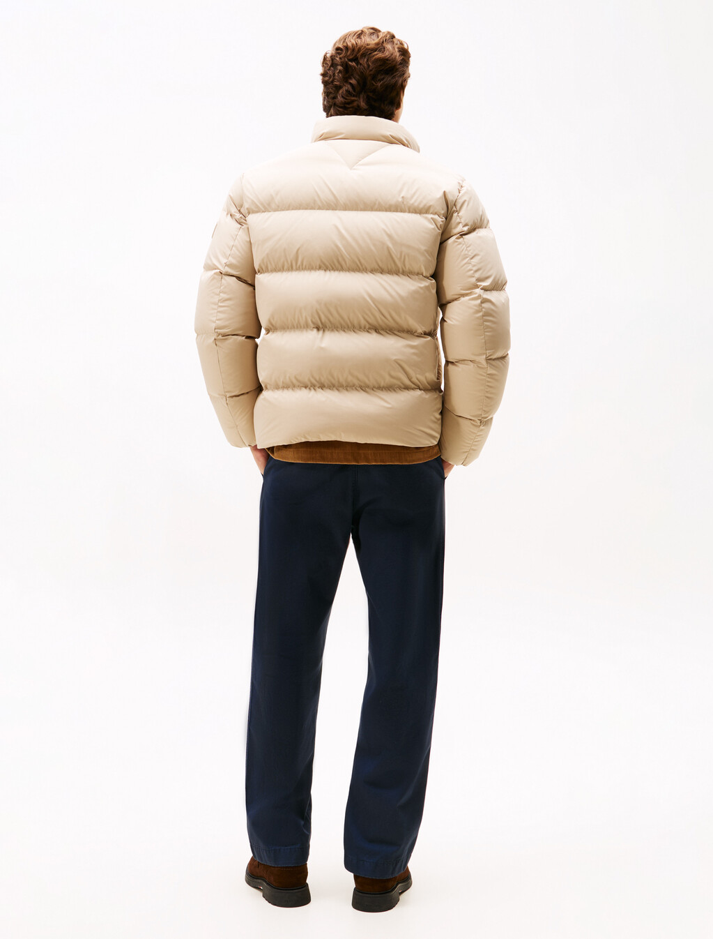 Water Repellent Down Puffer Jacket, Sandalwood, hi-res