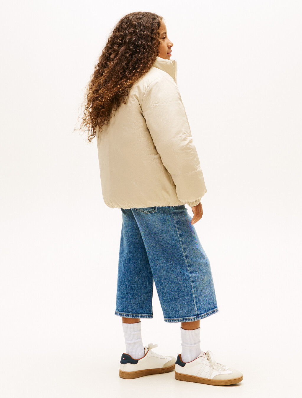 Floral Print Reversible Relaxed Puffer Jacket, Ancient White / Floral Aop, hi-res