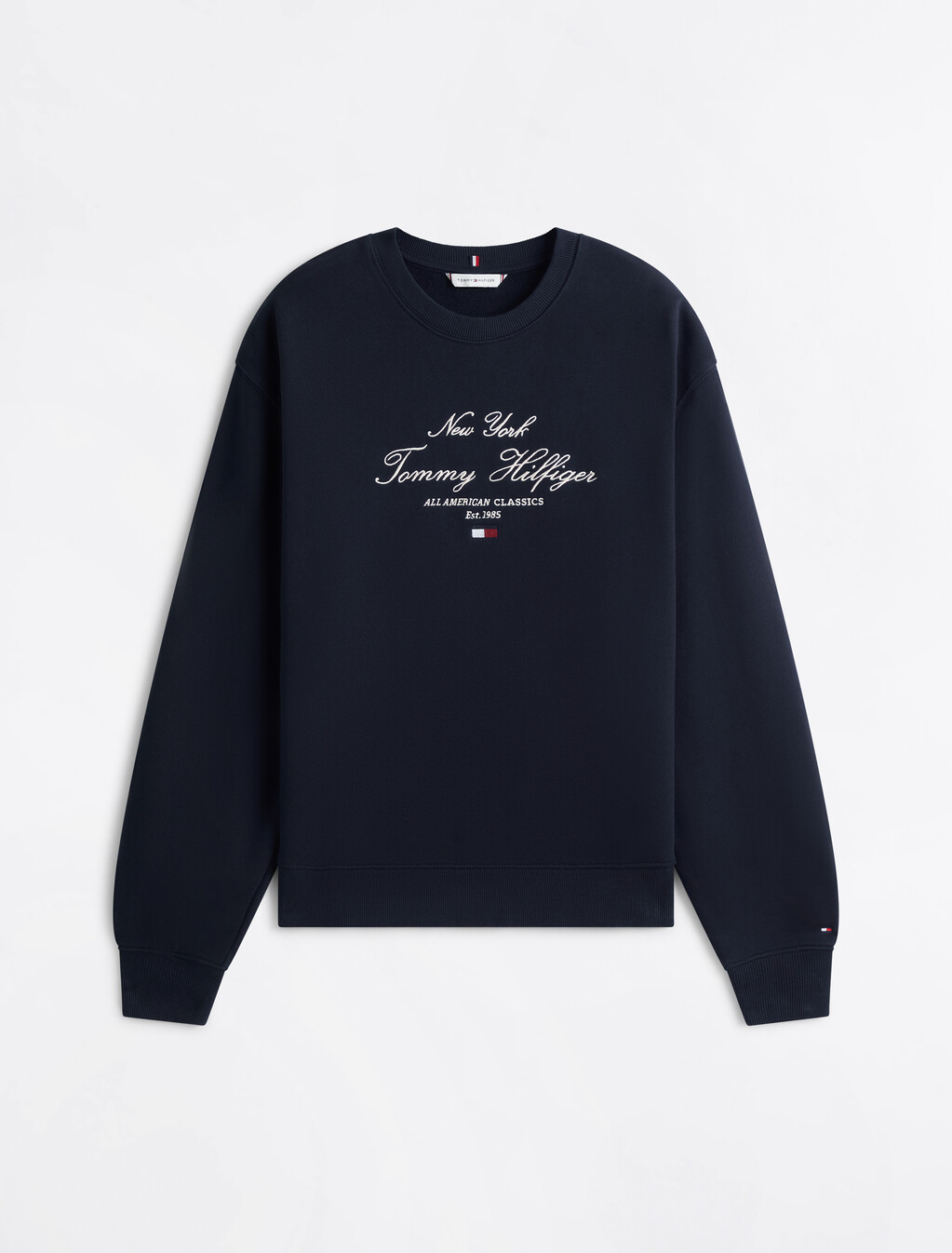 Script Logo Embroidery Sweatshirt, Dark Night Navy, hi-res